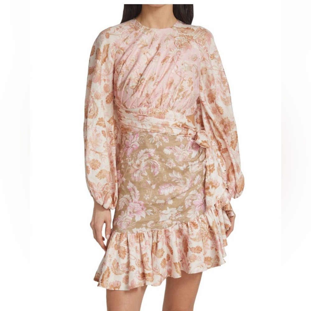 ZIMMERMANN
Lyre Linen Mini Wrap Dress